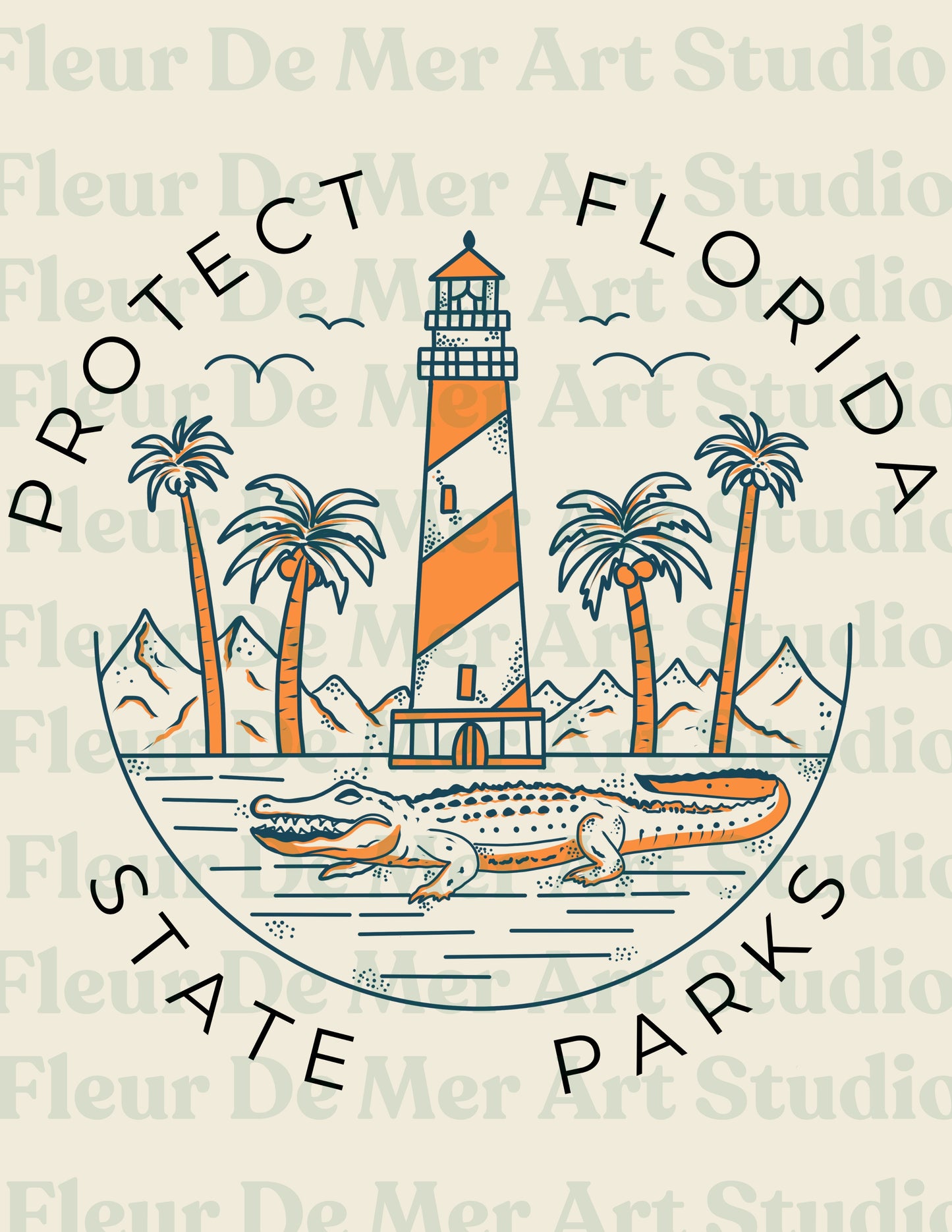 "Protect Florida State Parks" Fleur De Mer Original Design T-shirt