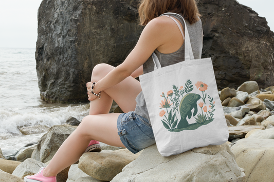 "Manatee" Fleur De Mer Original Design Tote Bag