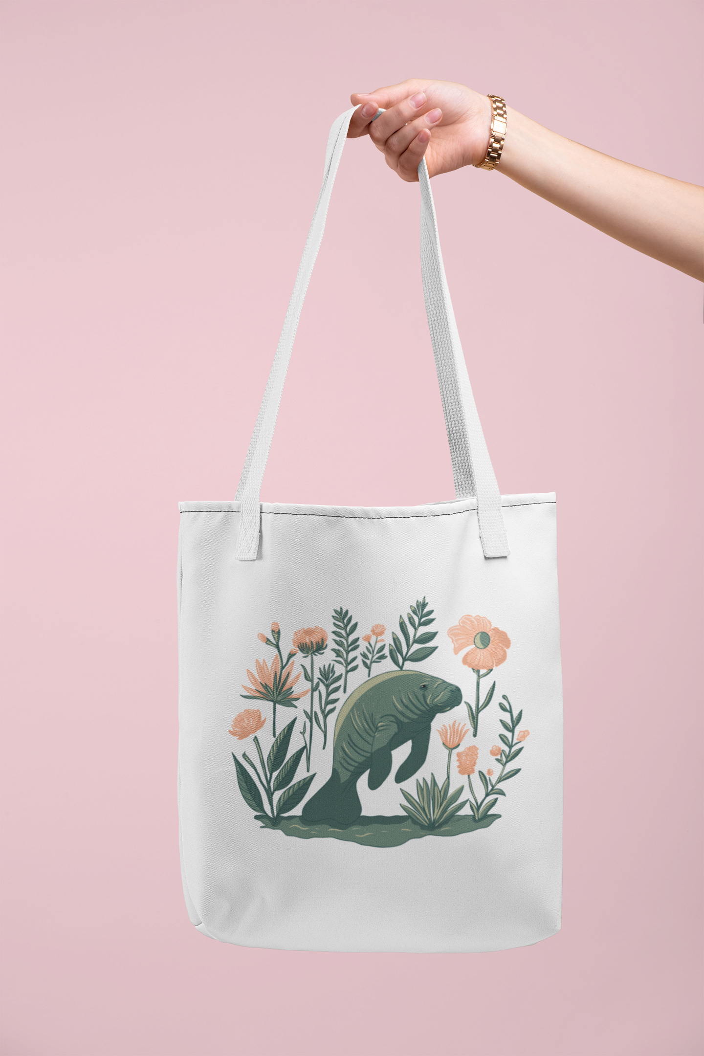 "Manatee" Fleur De Mer Original Design Tote Bag