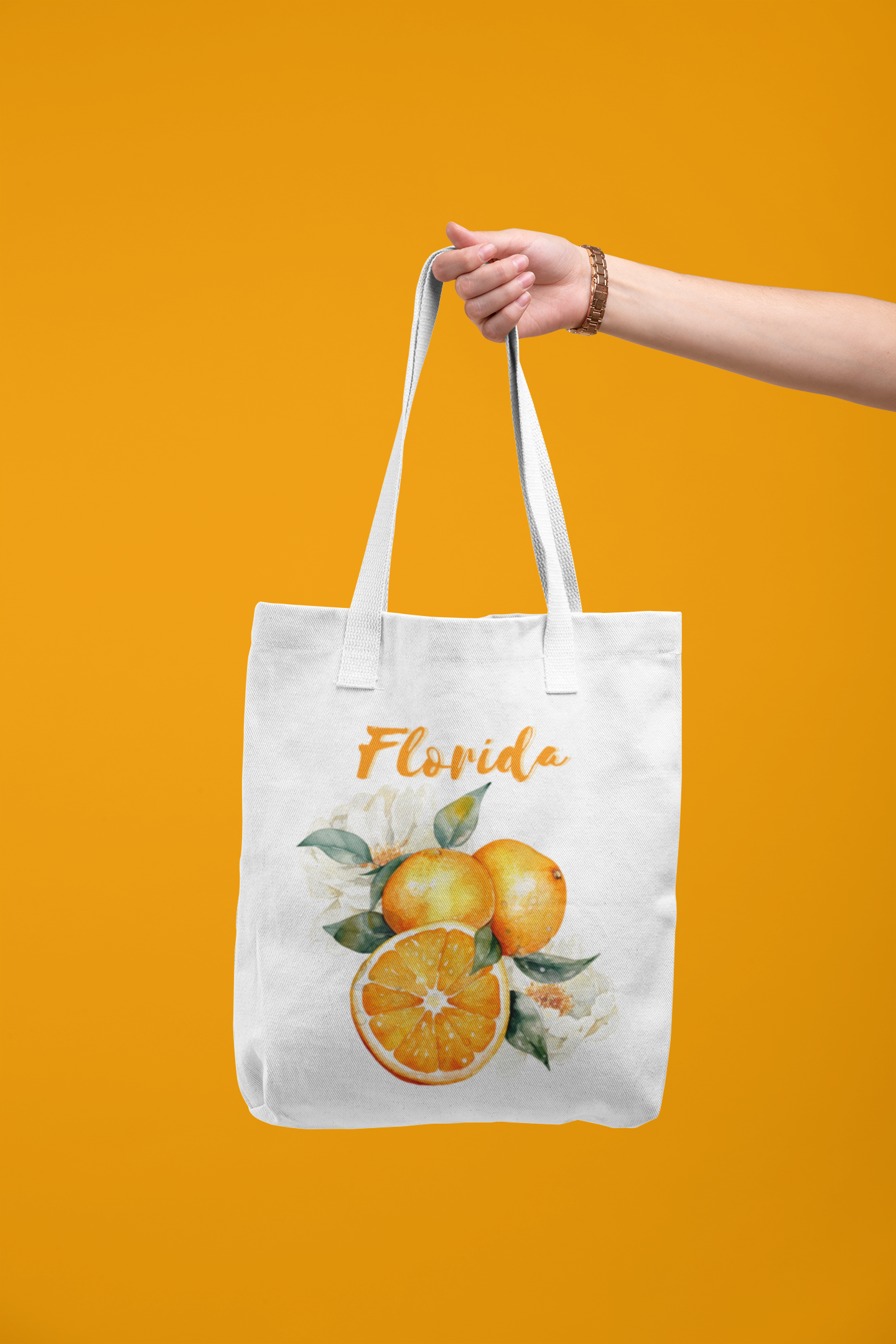 "Florida Oranges" Fleur De Mer Original Design Tote Bag