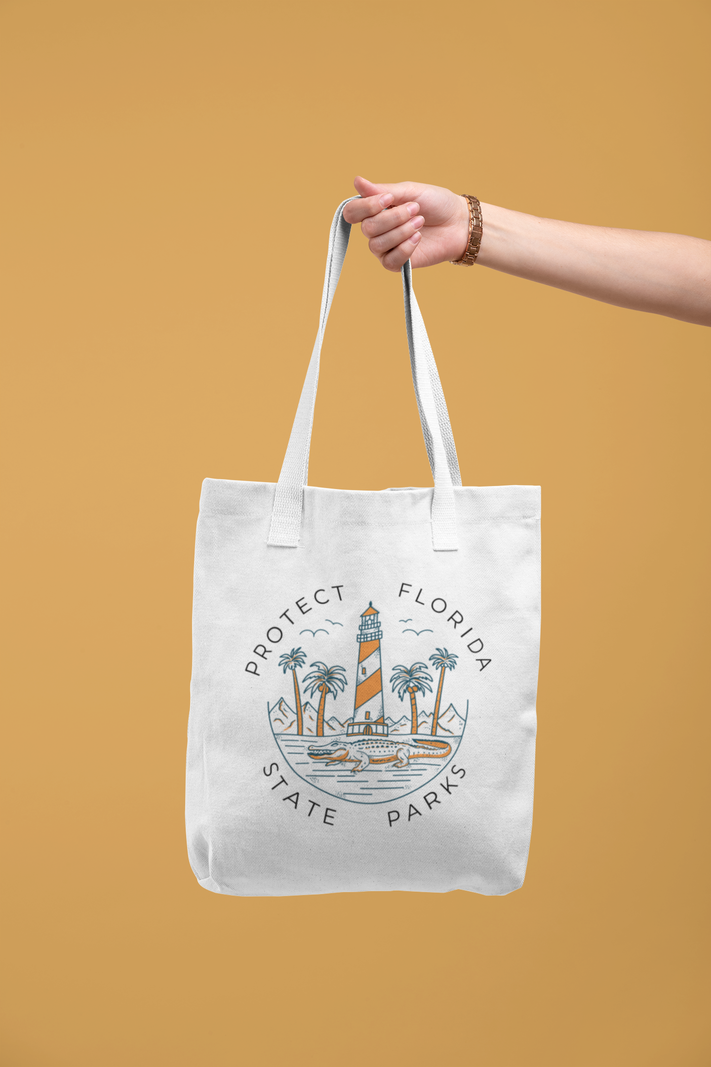 "Protect Florida State Parks" Fleur De Mer Original Design Tote Bag