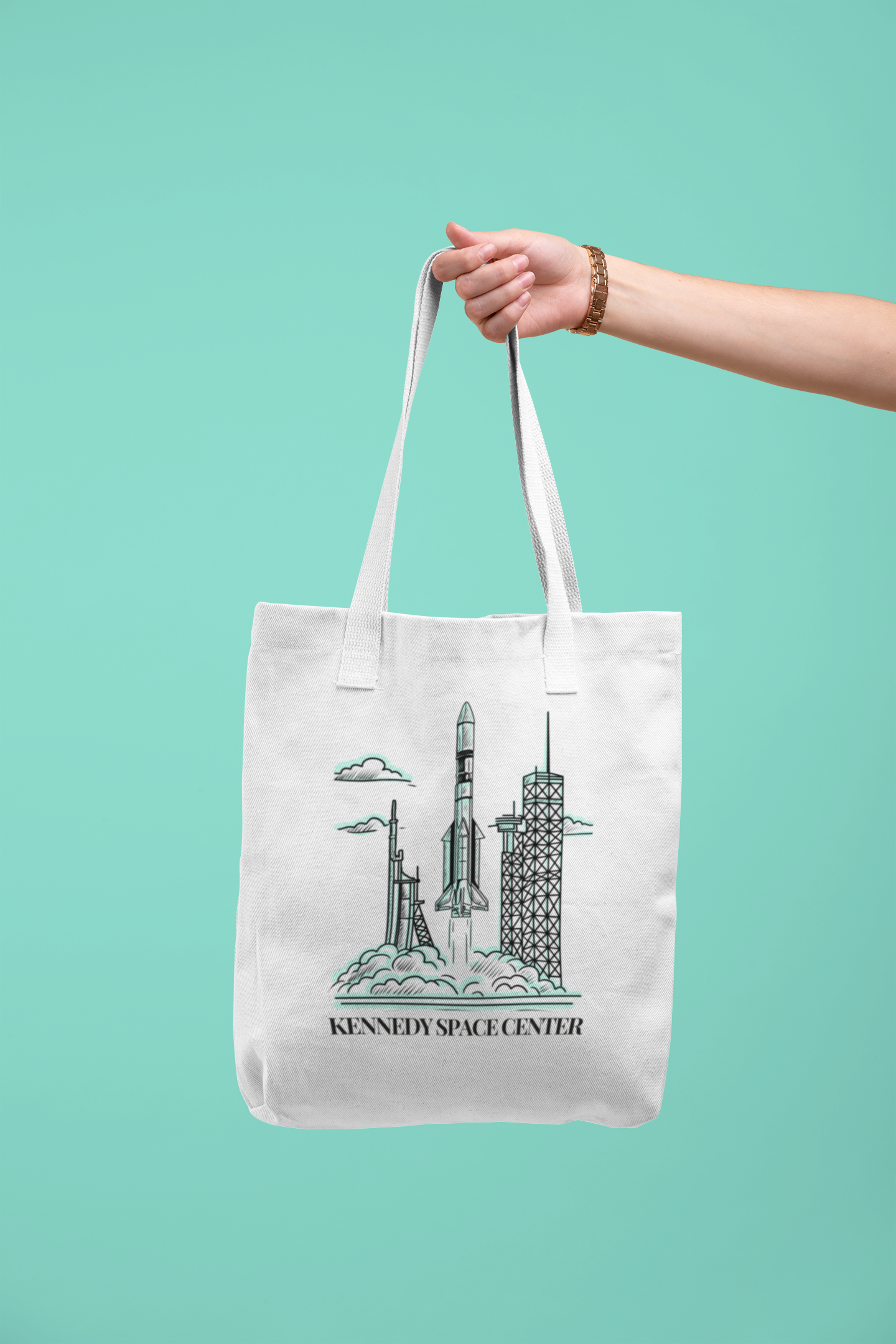 "Kennedy Space Center" Fleur De Mer Original Design Tote Bag