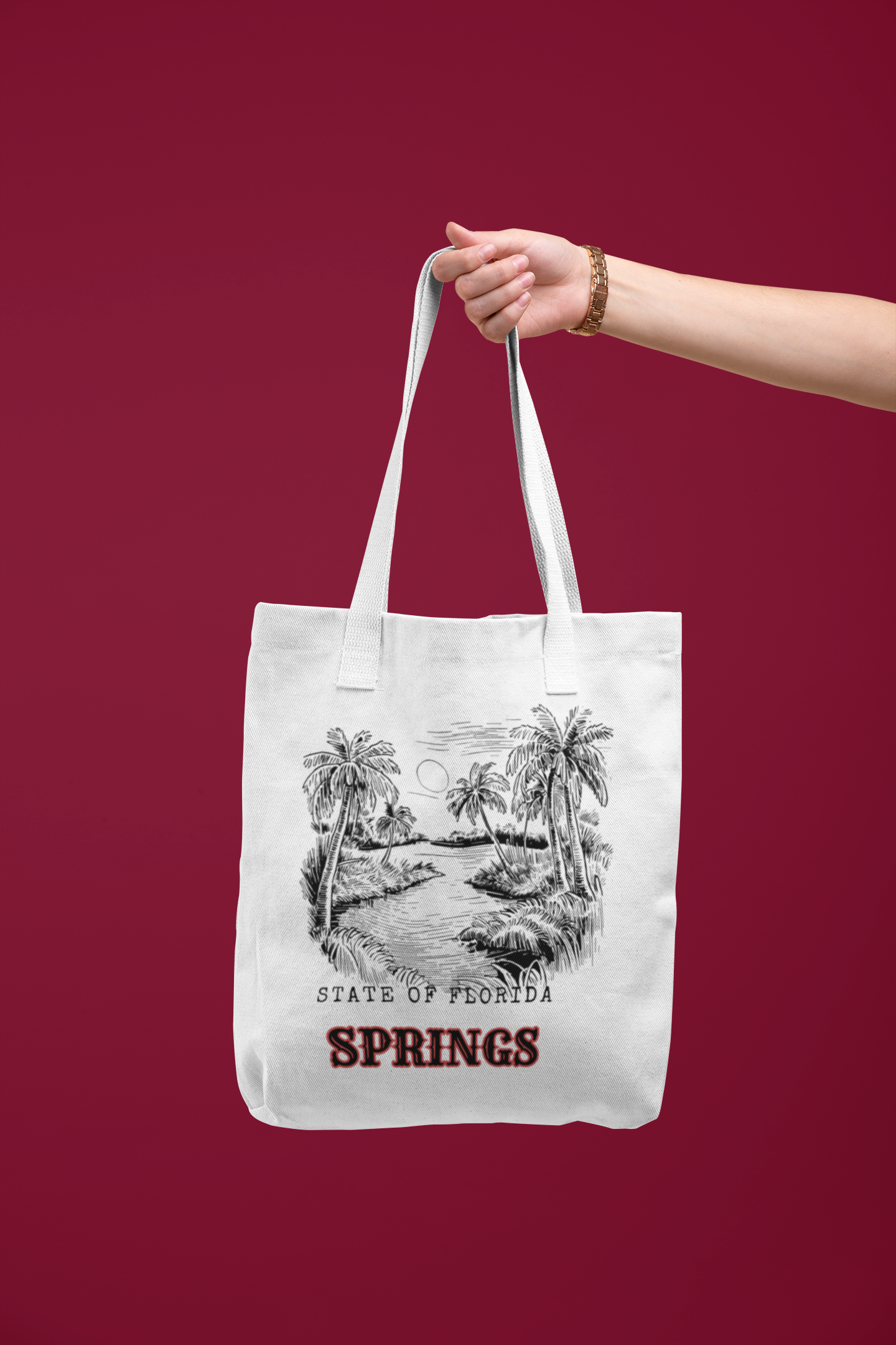 "Florida Springs" Fleur De Mer Original Design Tote Bag